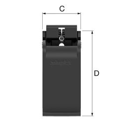 Simplex Befestigungsschelle KOMFORT PLUS Kunststoff schwarz, für Rohre bis 22mm... SIMPLEX-F72003 4013852265110 (Abb. 1)