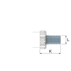 Simplex KFE-Kugelhahn Durchgang G1/2a PN16 Messing vernickelt mit Schlauchverschraubung... SIMPLEX-F10638 4013852205482 (Abb. 1)