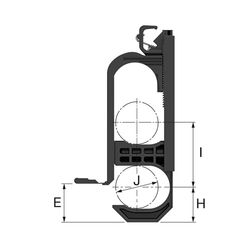 Simplex Befestigungsschelle KOMFORT PLUS Kunststoff schwarz, für Rohre bis 22mm... SIMPLEX-F72003 4013852265110 (Abb. 1)