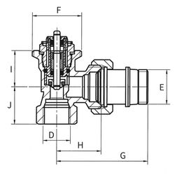 Simplex Thermostatventil Eck DN20 mit Voreinstellung, Rp 3/4" x G3/4a, M30x1,5... SIMPLEX-F34005 4018919004343 (Abb. 1)