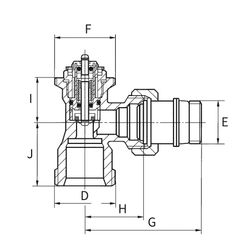 Simplex Thermostatventil Eck DN15 Eurokonus mit Voreinstellung, Rp 1/2" x G3/4 EK, M30x... SIMPLEX-F34007 4018919004374 (Abb. 1)