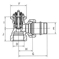 Simplex Thermostatventil Eck kurz DN15 mit Voreinstellung, Rp 1/2" x G1/2a, M30x1,5... SIMPLEX-F34012 4018919004602 (Abb. 1)