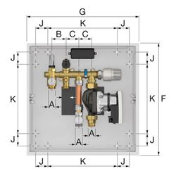 Simplex System-Regelbox KOMFORT G3/4a Eurokonus Messing, UP-Metallgehäuse... SIMPLEX-F11854 4013852267091 (Abb. 1)