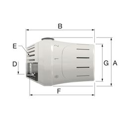 Simplex Exklusiv-Thermostatkopf TC-E1 weiß M30 x 1,5 mit Nullstellung... SIMPLEX-F35330 4013852271548 (Abb. 1)