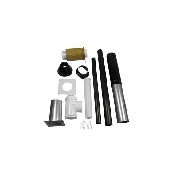 Skoberne Dachdurchführung GP Unifix 165, 0,4m, D80/125, 25-45 Grad, Schwarz, 750003