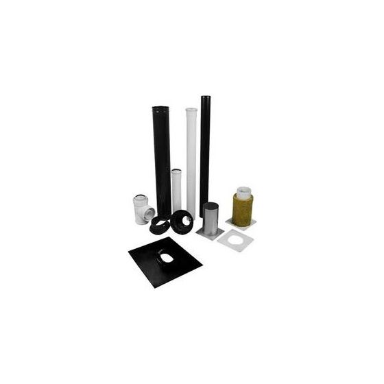 Skoberne Dachdurchführung GP Unifix 165, 1,0m, D80/125, 25-45 Grad, Schwarz, 750005