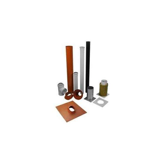Skoberne Dachdurchführung GP Unifix 165, 1,0m, D80/125, 25-45 Grad, Rot, 750006