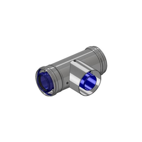 Skoberne Revisions-T-Stück CB, D110/150, Weiß pulverbeschichtet, 762113