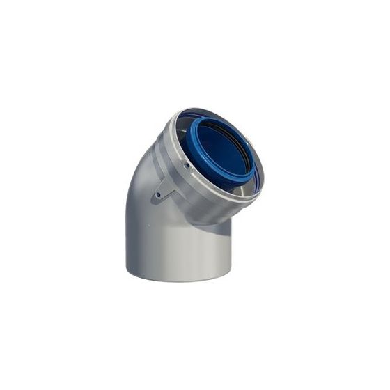 Skoberne Abgas-Bogen CB 45 Grad, D110/150mm, Weiß, 762116