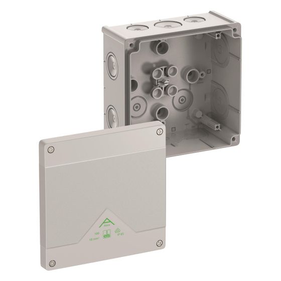 Spelsberg Abzweigkasten Abox 100-L, 152x152x80mm, IP66, Kunststoff, Grau