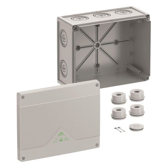 Spelsberg Abzweigkasten Abox 250-L rechteckig, 252x202x120mm IP66 1000V, Kunststoff, Grau