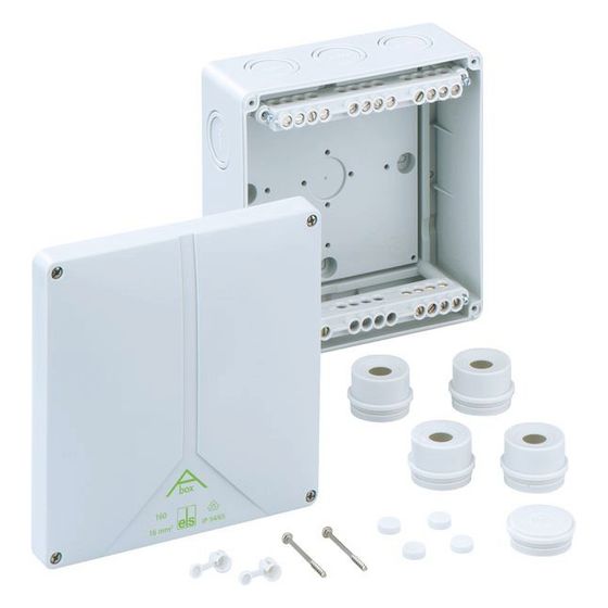 Spelsberg Verbindungskasten ABOX 160-16 quadratisch, 180x180x91mm, Kunststoff, Grau