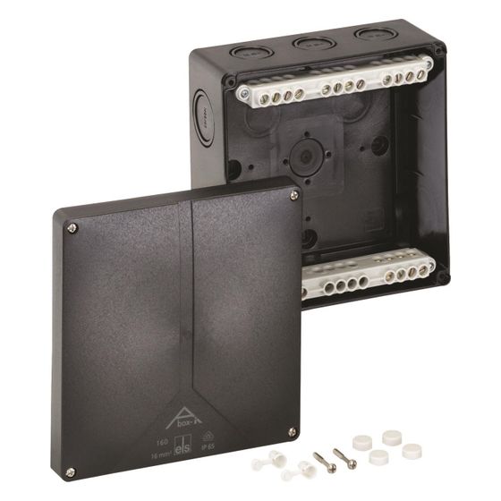 Spelsberg Abzweigkasten ABOX-I 160 quadratisch, 16mm2, Kunststoff, schwarz, 49141601