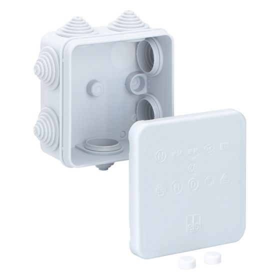 Spelsberg Verbindungskasten HP 80-L quadratisch, 85x85x42mm, IP55, grau