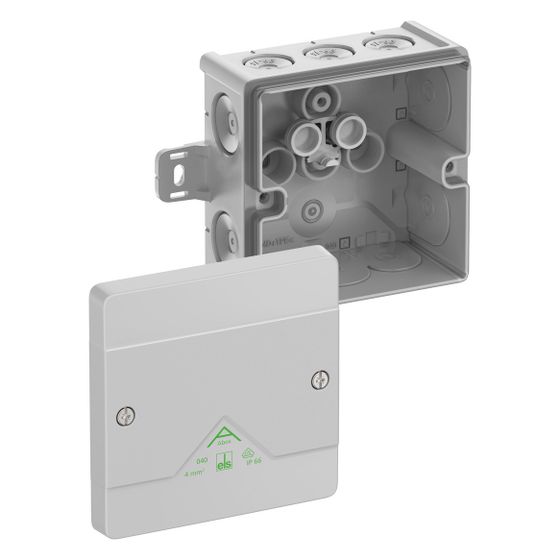 Spelsberg Abzweigkasten Abox 040 AB-L, 102x102x57mm, IP66, 4mm2, 1000V, Grau