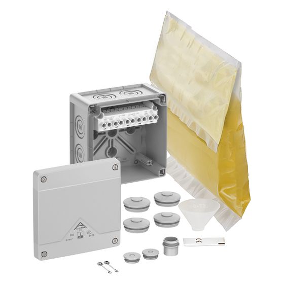 Spelsberg Abzweigkasten Abox Pro XT-6² quadratisch, 127x127x75mm, IP68, 6mm², grau