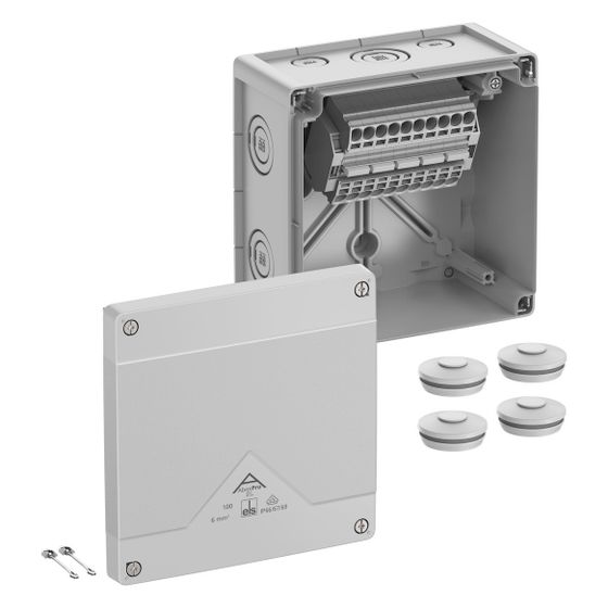Spelsberg Abzweigkasten Abox Pro SL-6², 152x152x85mm, IP66/IP67/IP69, Grau