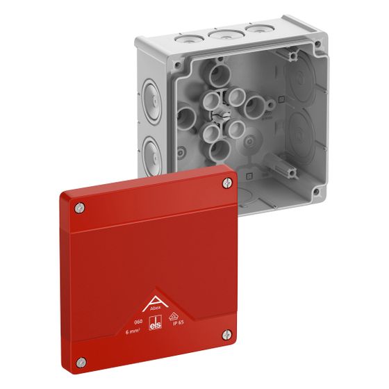 Spelsberg Abzweigkasten Abox 060-L/SB quadratisch, 127x127x70mm IP66 1000V, Rot