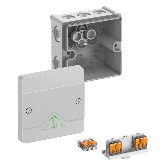 Spelsberg Verbindungskasten Abox SLK-2,5 quadratisch, 87x87x52mm IP66 450V, grau