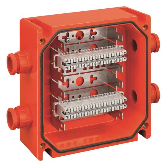 Spelsberg Kabelabzweigkasten WKE 405 LSA quadratisch, 200x200x110mm, IP66, E30, Kunststoff, Orange, 86240501
