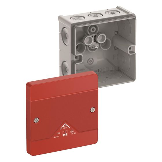Spelsberg Abzweigkasten Abox 040-L/SB quadratisch, 102x102x57mm IP66 4mm2 1000V, Kunststoff, Rot
