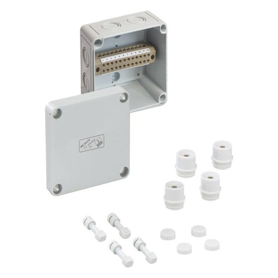 Spelsberg Reihenklemmkasten RKK 4/12-12x4, 110x110x66mm, IP66, 400V, Kunststoff, Grau