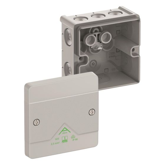Spelsberg Abzweigkasten Abox 025-L, 87x87x52mm IP66 2,5mm2, Kunststoff, Grau