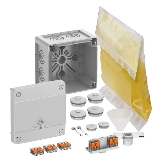 Spelsberg Abzweigkasten Abox Pro XT SLK-4² quadratisch, 102x102x70mm, Grau