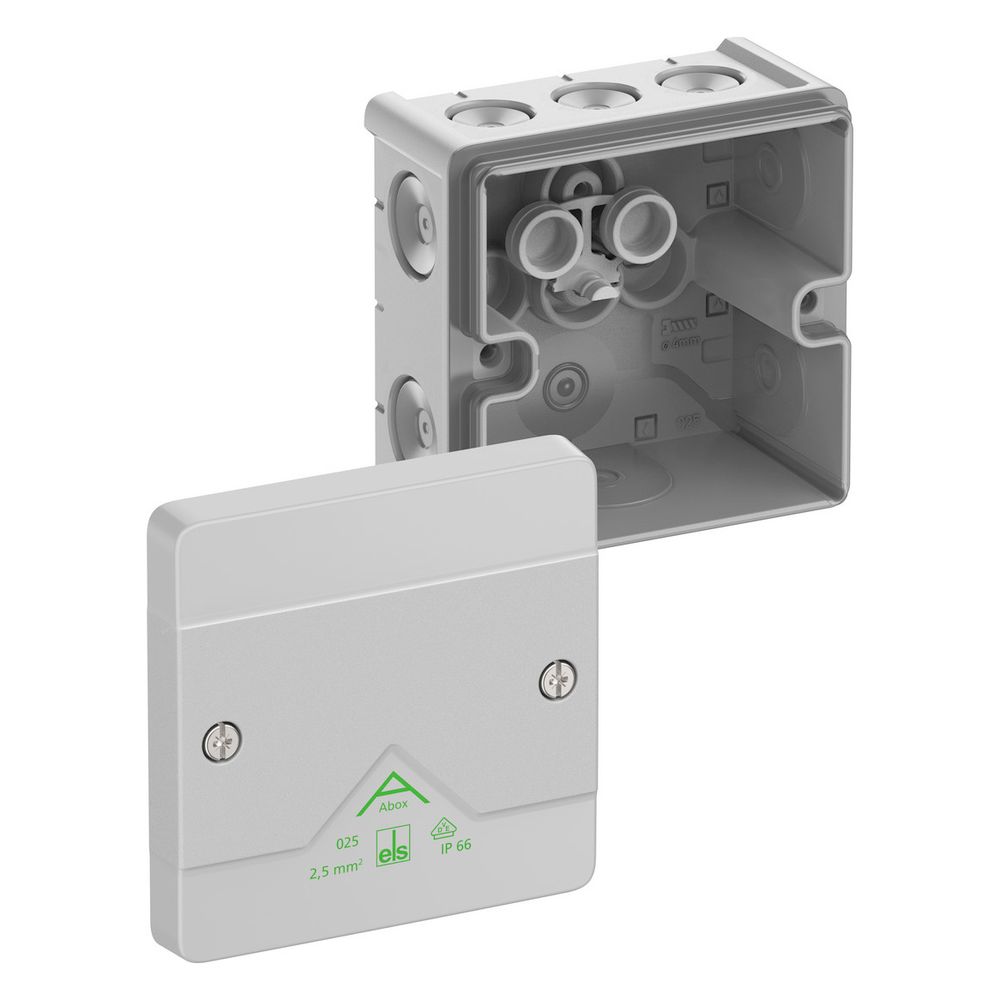 Spelsberg Abzweigkasten Abox 025-L, 87x87x52mm IP66 2,5mm2, Kunststoff, Grau... SPELSBERG-80240001 4013902662791 (Abb. 2)