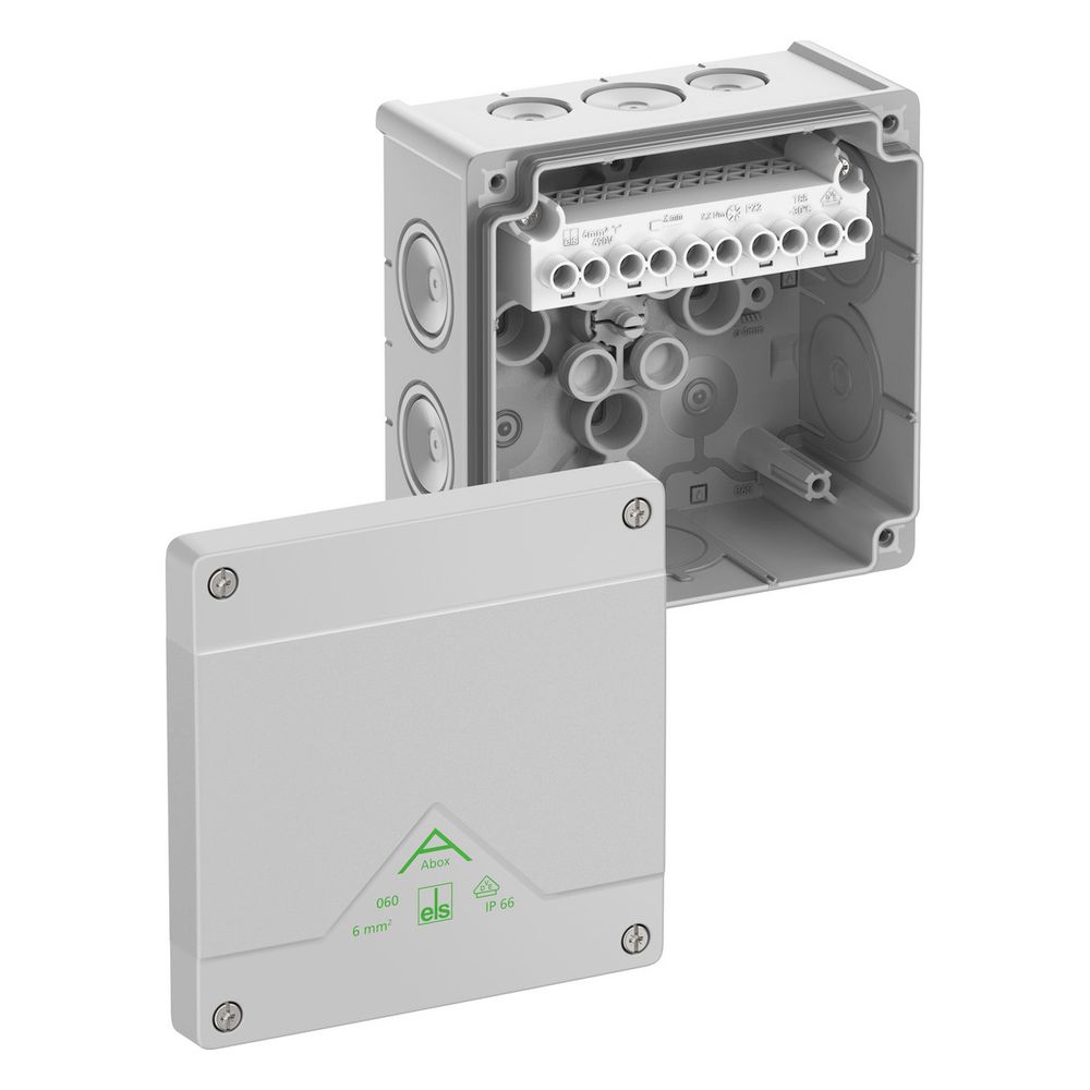 Spelsberg Abzweigkasten Abox 060-6², 127x127x70mm, IP66, 6mm2, Kunststoff, Grau... SPELSBERG-80642001 4013902660841 (Abb. 2)