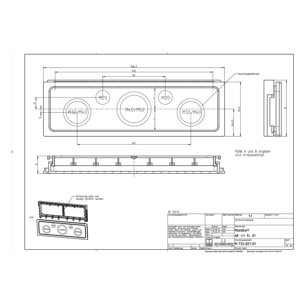 Spelsberg Anbauflansch AK3 FL01... SPELSBERG-73382101 4013902542840 (Abb. 2)
