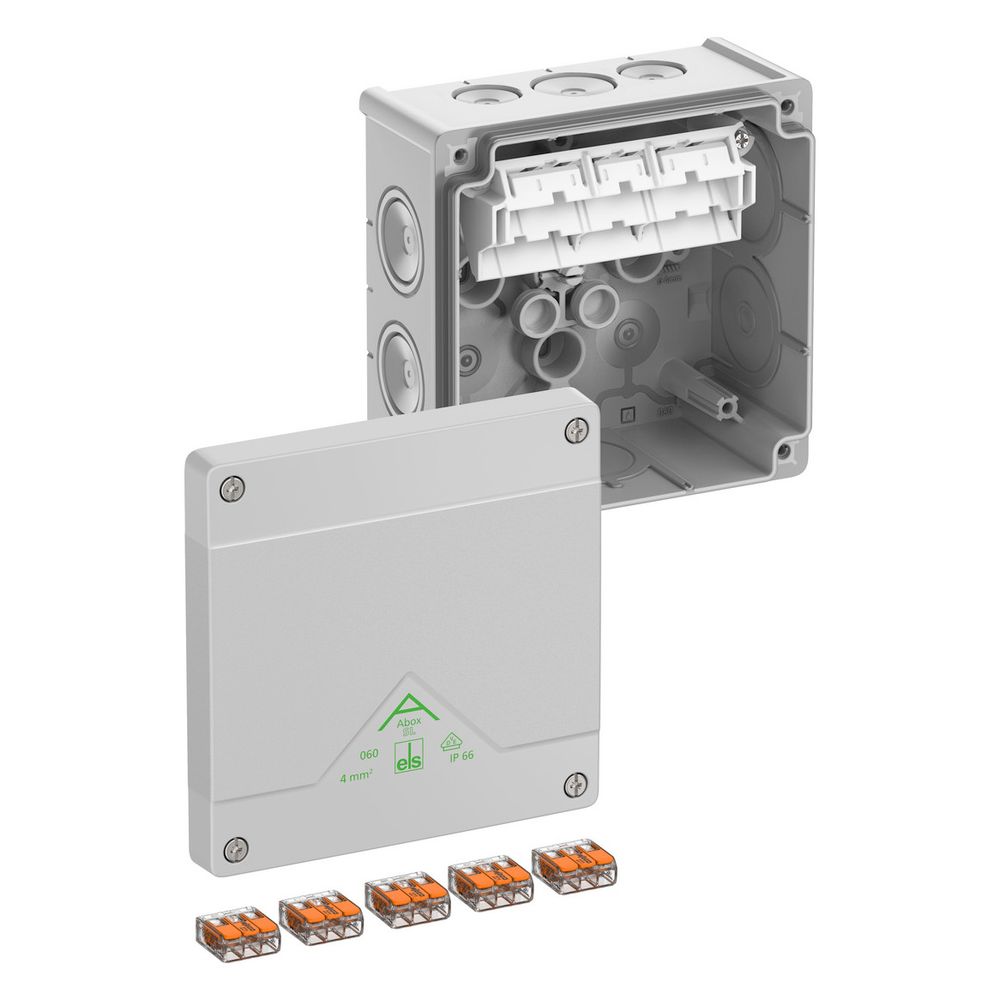 Spelsberg Abzweigkasten Abox SL-4², 127x127x70mm, IP66, 4mm2, Kunststoff, Grau... SPELSBERG-80444001 4013902661329 (Abb. 2)