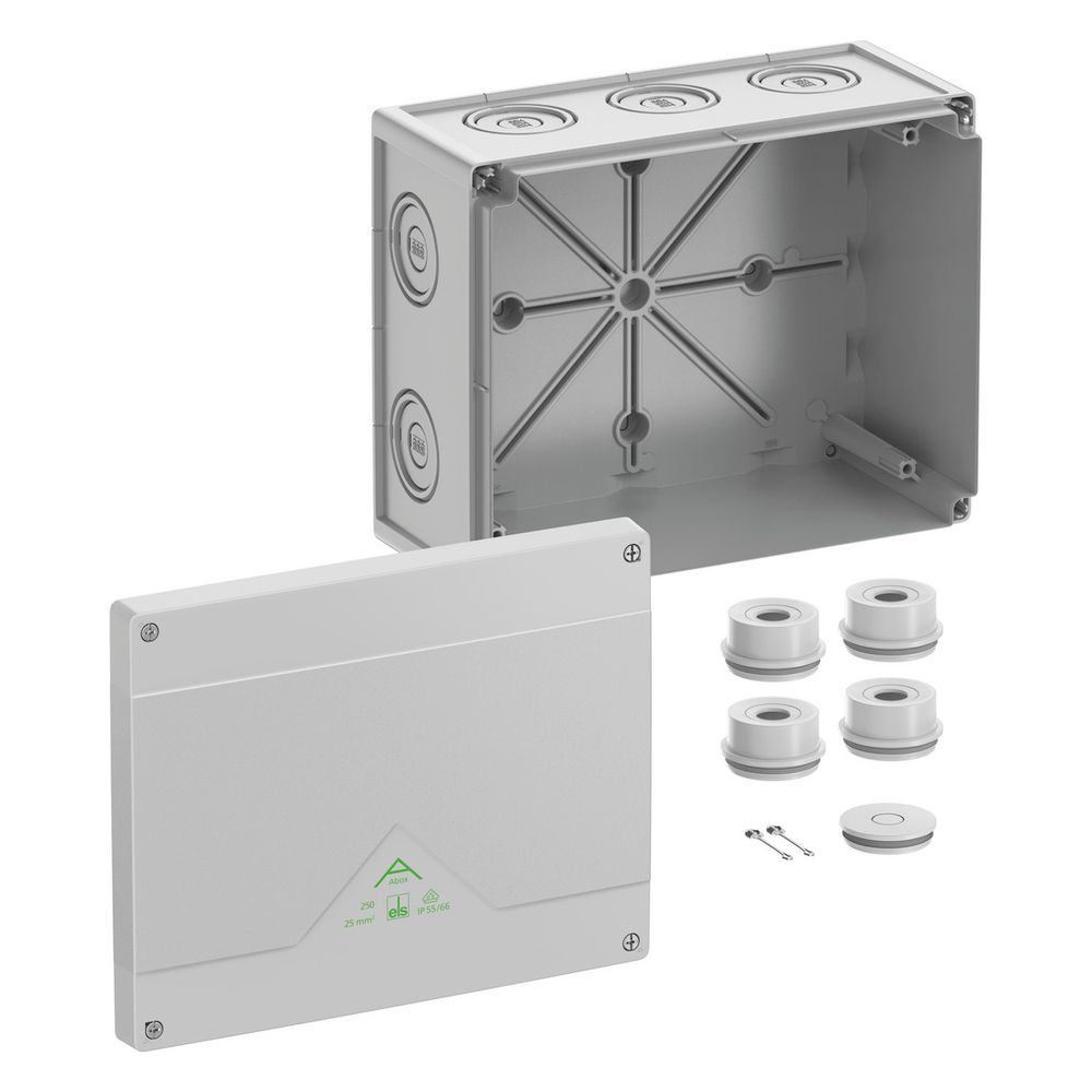 Spelsberg Abzweigkasten Abox 250-L rechteckig, 252x202x120mm IP66 1000V, Kunststoff... SPELSBERG-82540001 4013902660308 (Abb. 2)