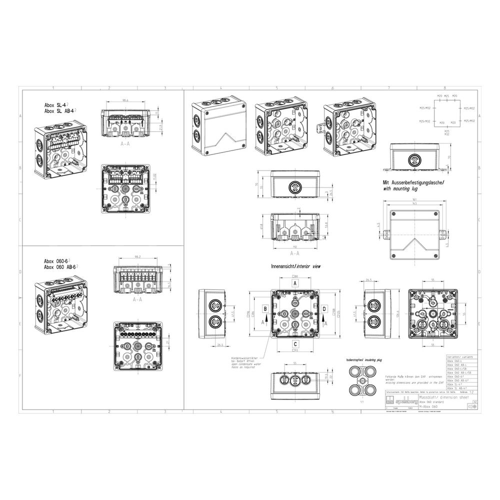 Spelsberg Abzweigkasten Abox 060-L/SB quadratisch, 127x127x70mm IP66 1000V, Rot... SPELSBERG-80670001 4013902660728 (Abb. 5)