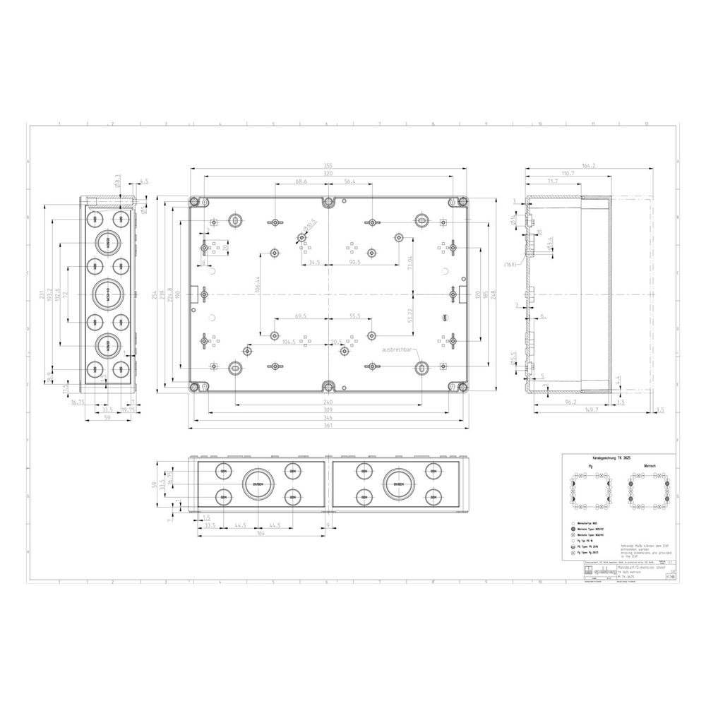 Spelsberg Gehäuse TK PS 3625-16-m, 254x361x165mm, IP66, IK07, Grau... SPELSBERG-10591201 4013902861286 (Abb. 2)