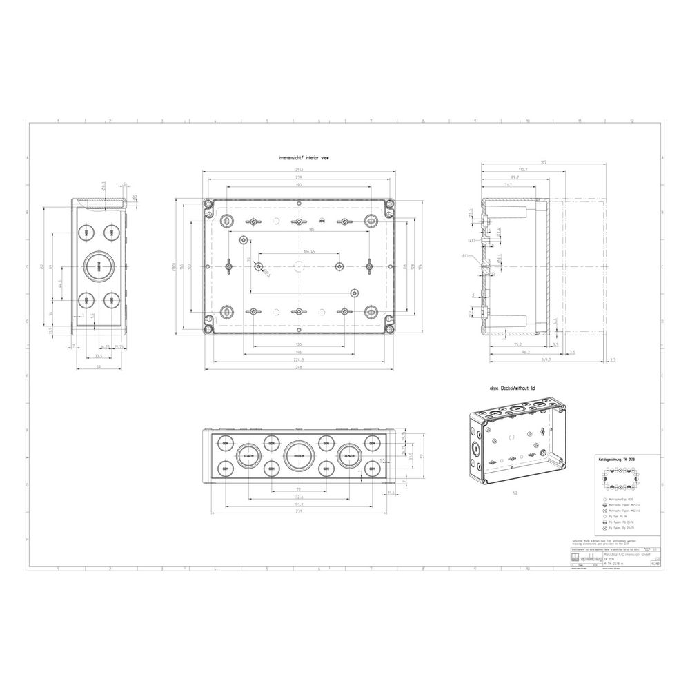 Spelsberg Reihenklemmen-Kasten RK 4/25L rechteckig, IP66 180x254x90mm 400V, Kunstst... SPELSBERG-62591601 4013902090259 (Abb. 3)