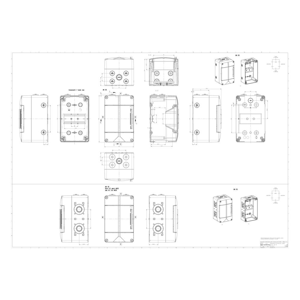 Spelsberg Kleinverteiler AKI 05, 200x125x122mm, 5TE, IP65, Kunststoff, Grau, 736405... SPELSBERG-73640501 4013902890712 (Abb. 2)