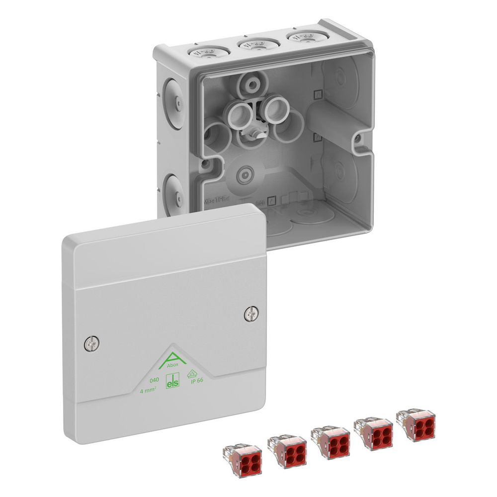 Spelsberg Abzweigkasten Abox 040-4², 102x102x57mm, IP66, 400V, 4mm2, Kunststoff, Gr... SPELSBERG-80442001 4013902661411 (Abb. 2)