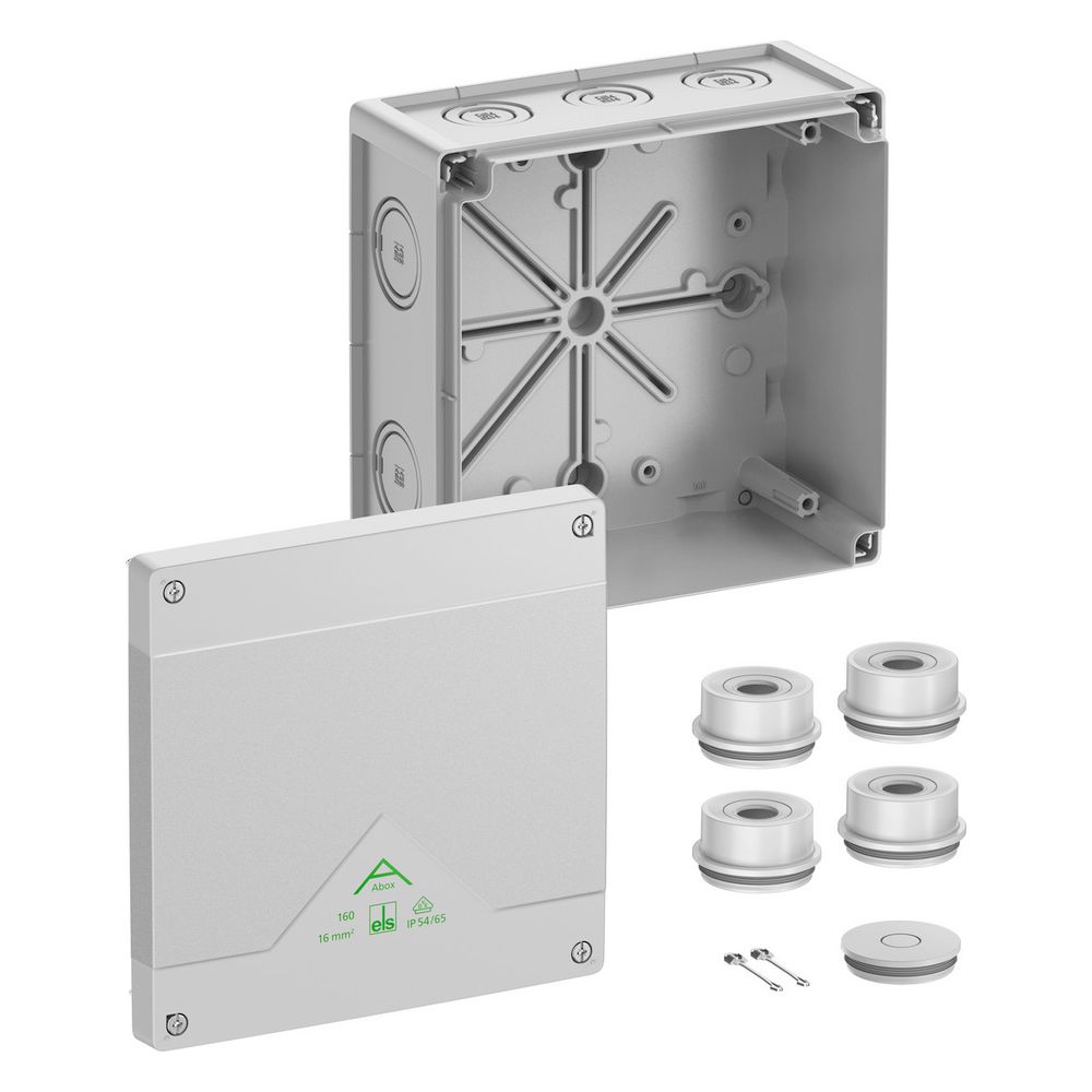 Spelsberg Abzweigkasten Abox 160-L, 182x182x90mm IP66 16mm2 1000V, Kunststoff, Grau... SPELSBERG-81640001 4013902660391 (Abb. 2)