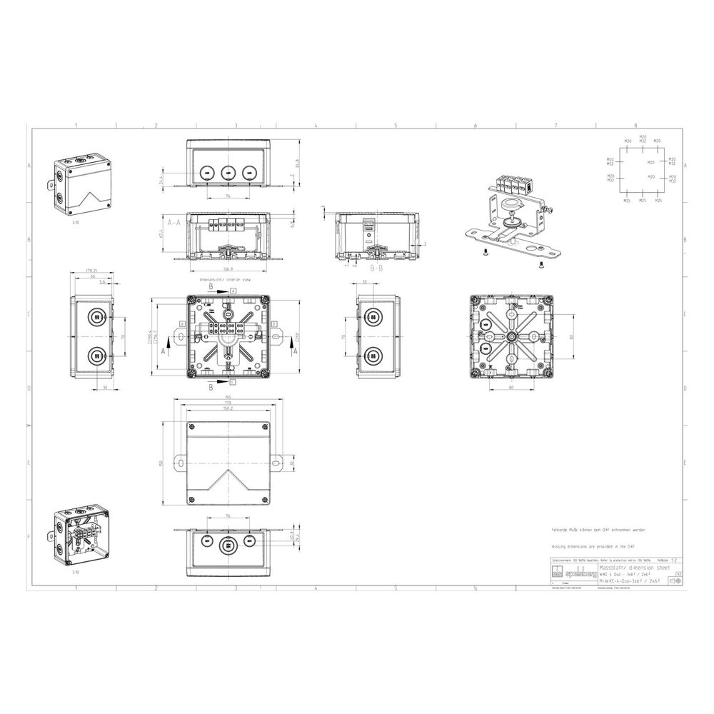Spelsberg Kabelabzweigkasten WKE 4 Duo, 150x150x85mm, IP66, 6mm2, Orange... SPELSBERG-86771001 4013902631322 (Abb. 5)