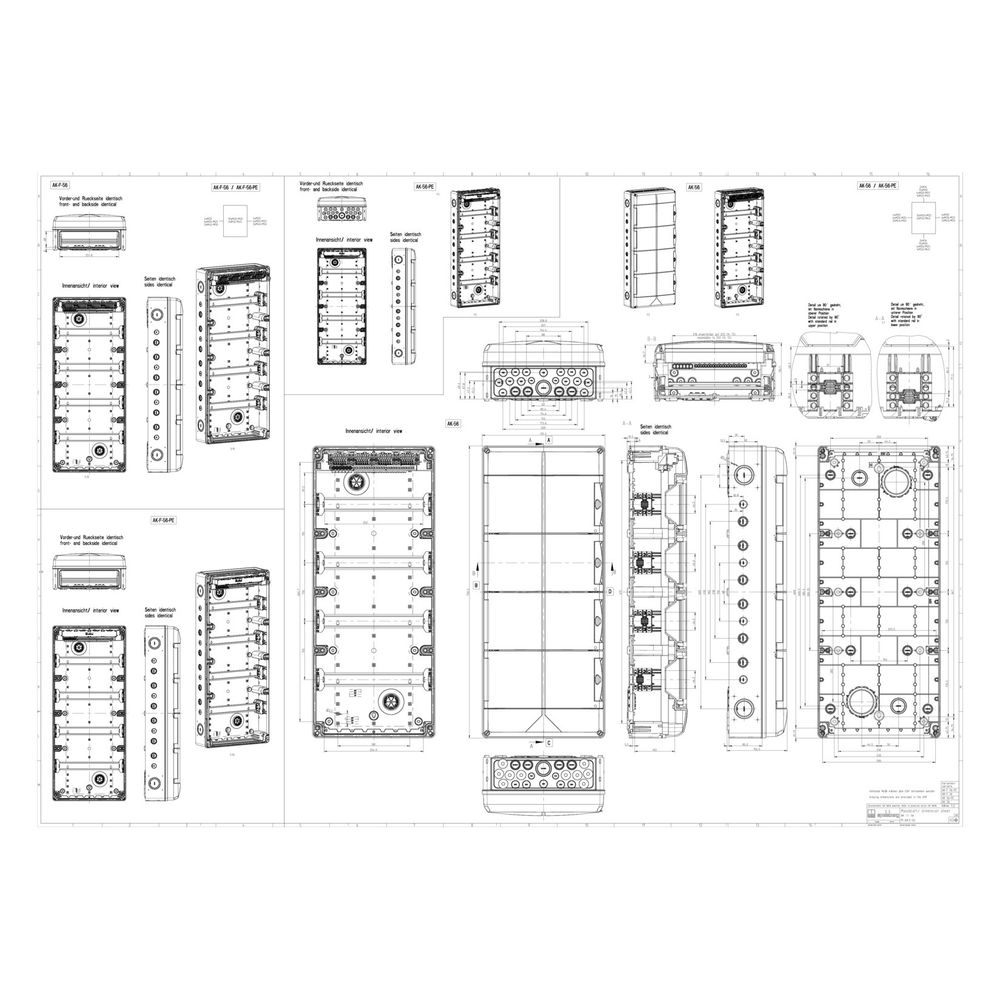 Spelsberg Kleinverteiler AK-F 56, 750x315x155mm, 14 TE, 4 Reihen, IP65, Kunststoff,... SPELSBERG-73355601 4013902515509 (Abb. 2)