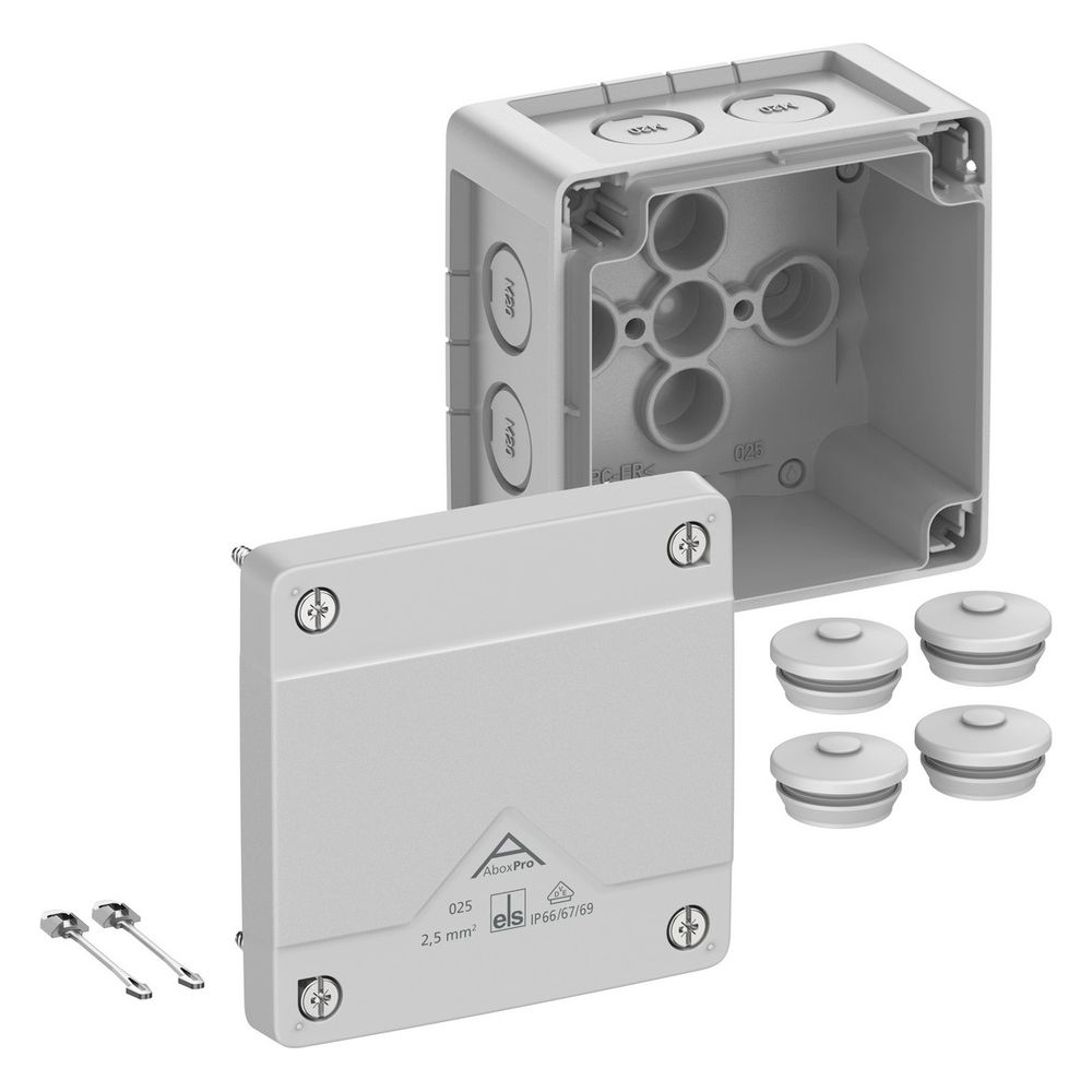 Spelsberg Abzweigkasten Abox Pro 025-L, 92x92x60mm, IP66/IP67/IP69, Kunststoff, Gra... SPELSBERG-40240001 4013902662258 (Abb. 2)