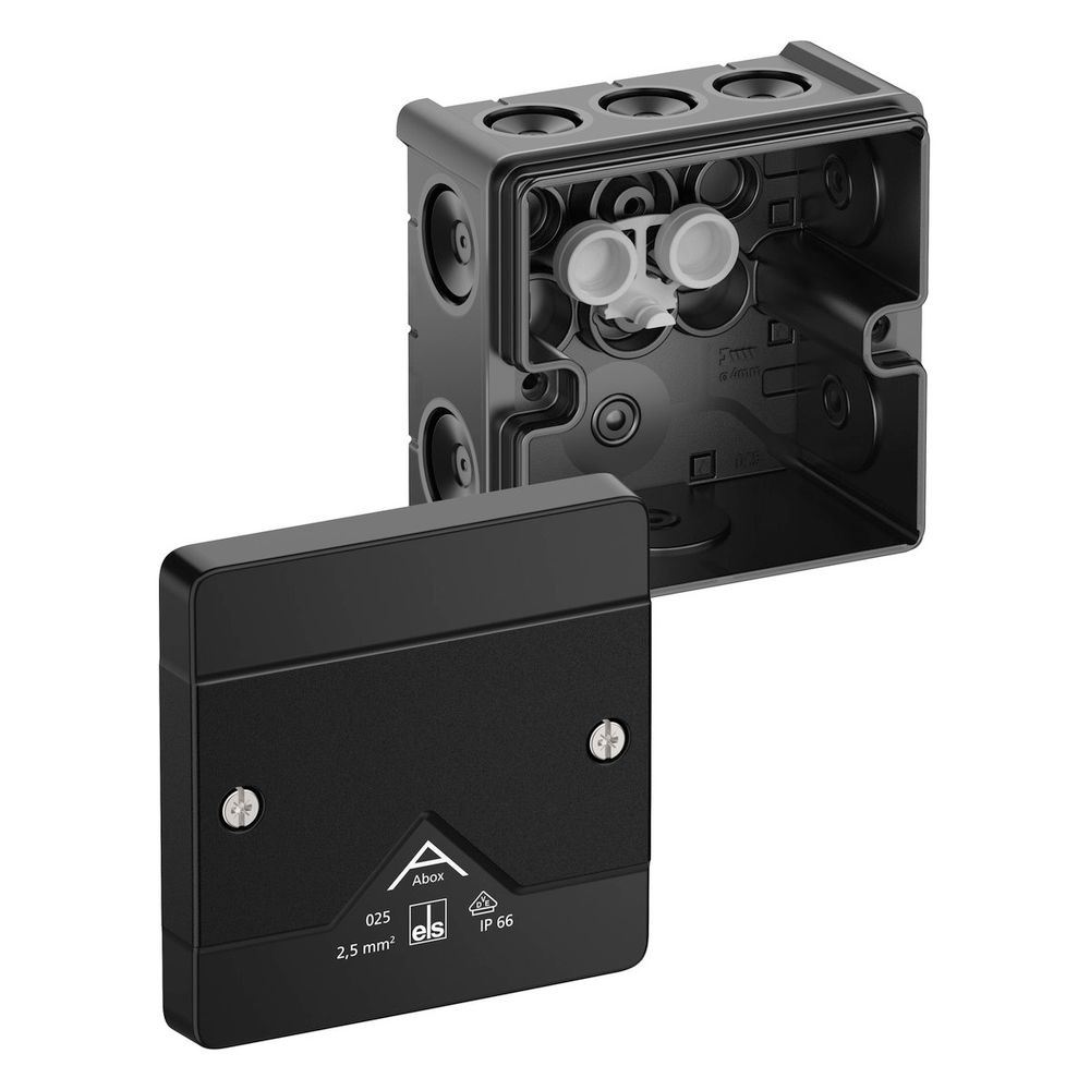 Spelsberg Abzweigkasten Abox 025-L/sw quadratisch, 87x87x52mm IP66 2,5mm2, Kunststo... SPELSBERG-80200001 4013902663422 (Abb. 2)