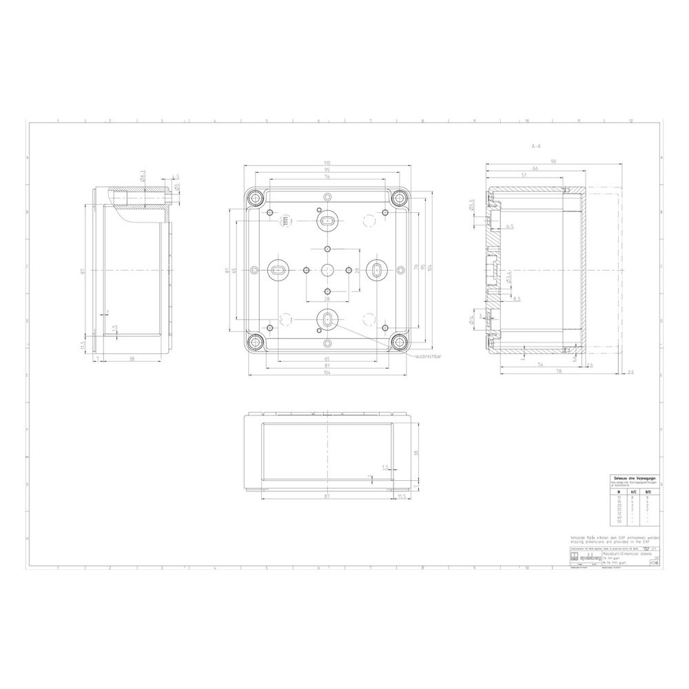 Spelsberg Leergehäuse TK PS 1111-7-o, 110x110x66mm, IP66, Grau... SPELSBERG-11040401 4013902150083 (Abb. 2)