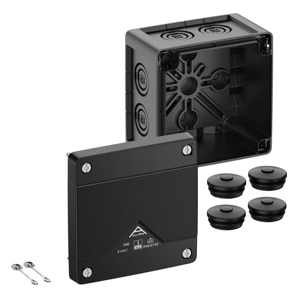Spelsberg Abzweigkasten Abox Pro 040-L/sw quadratisch, 102x102x70mm, IP66/IP67/IP69... SPELSBERG-40400001 4013902662647 (Abb. 2)