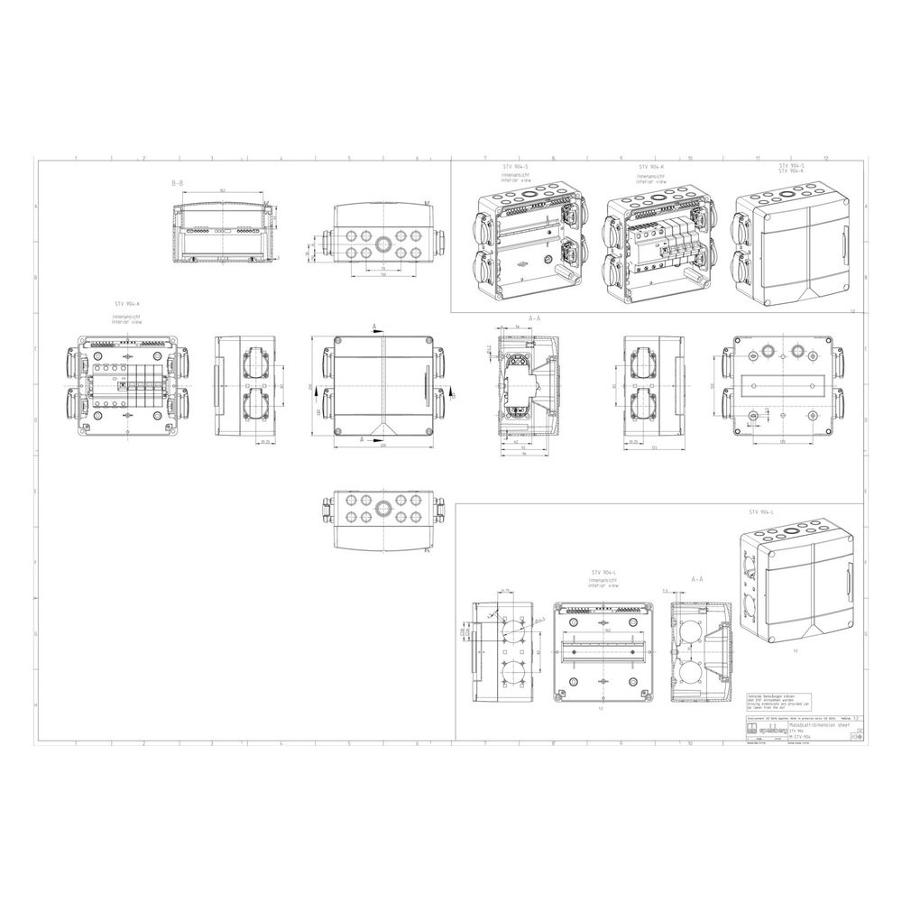 Spelsberg Steckdosenverteiler STV 904K, 200x200x122mm, 4 Schutzkontakt-Steckdosen, ... SPELSBERG-72940401 4013902934577 (Abb. 2)