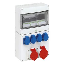 Spelsberg Steckdosenkombination STV 1224S, 400x250x122mm, IP44, Kunststoff, Grau... SPELSBERG-73132401 4013902934805 (Abb. 1)