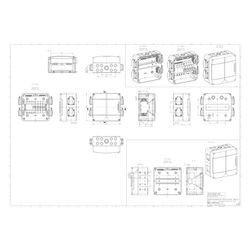 Spelsberg Steckdosenverteiler STV 904K, 200x200x122mm, 4 Schutzkontakt-Steckdosen, ... SPELSBERG-72940401 4013902934577 (Abb. 1)