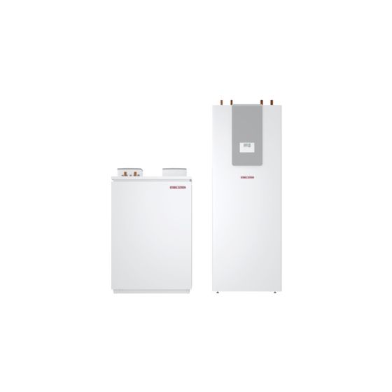 Stiebel Eltron Luft-Wasser-Wärmepumpe WPL 24 I compact duo Set 2, R410A 13,4kW bei A-7/W35