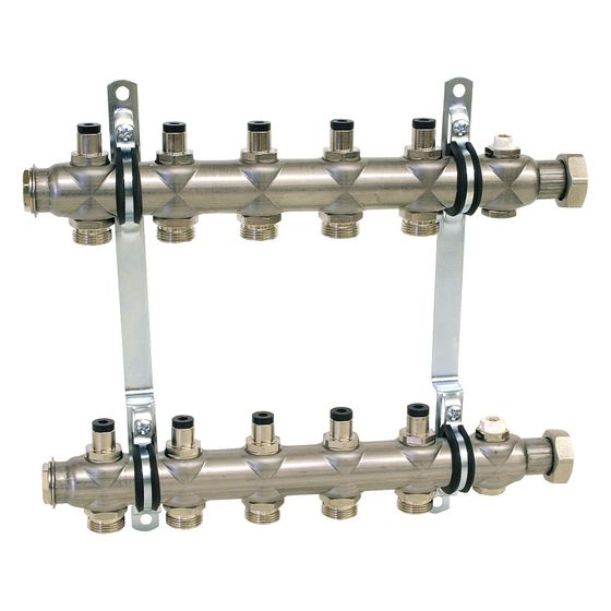 Strawa Heizungsverteiler e-class 5502 2HK, 190mm, 2 Heizkreise, Edelstahl